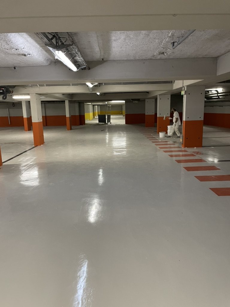 Parking souterrain — rénovation complète