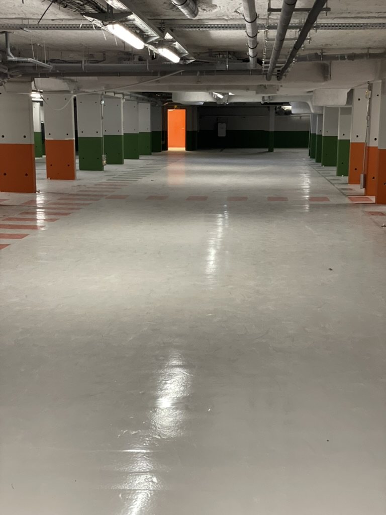Parking souterrain — rénovation sol