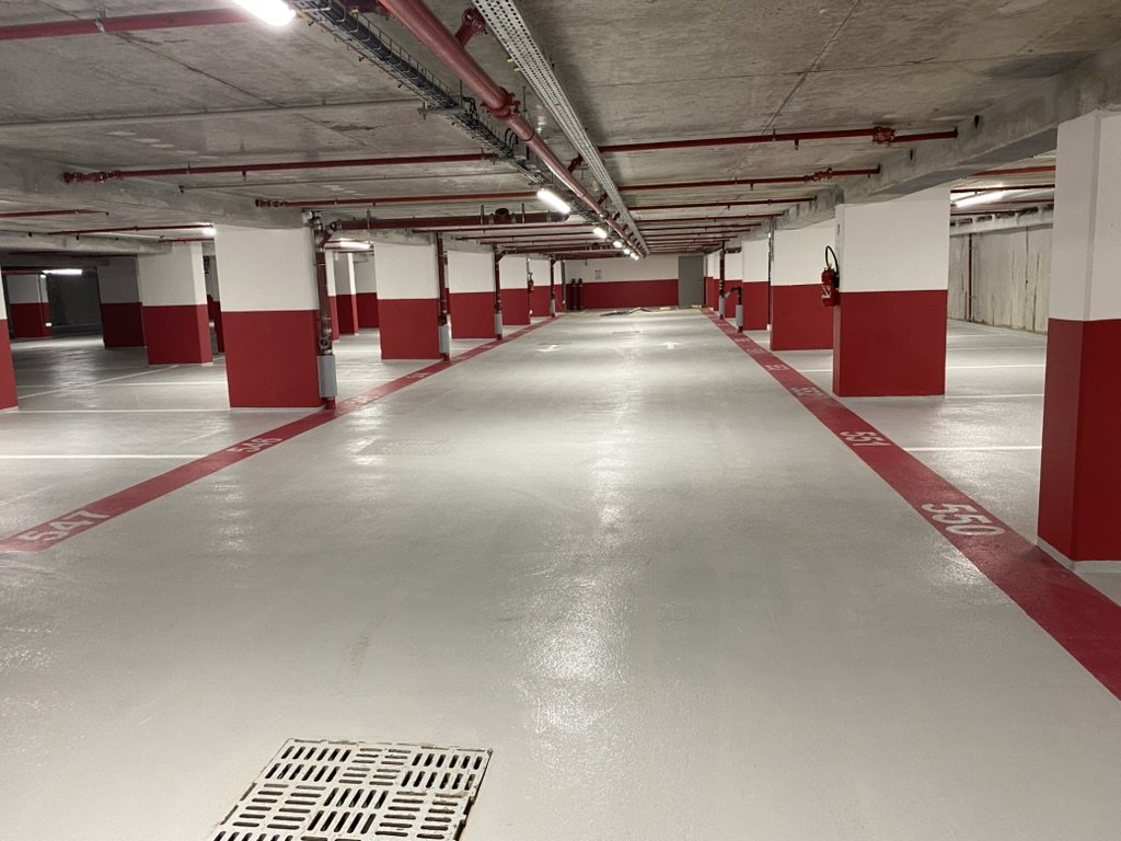 Parking souterrain — rénovation sol