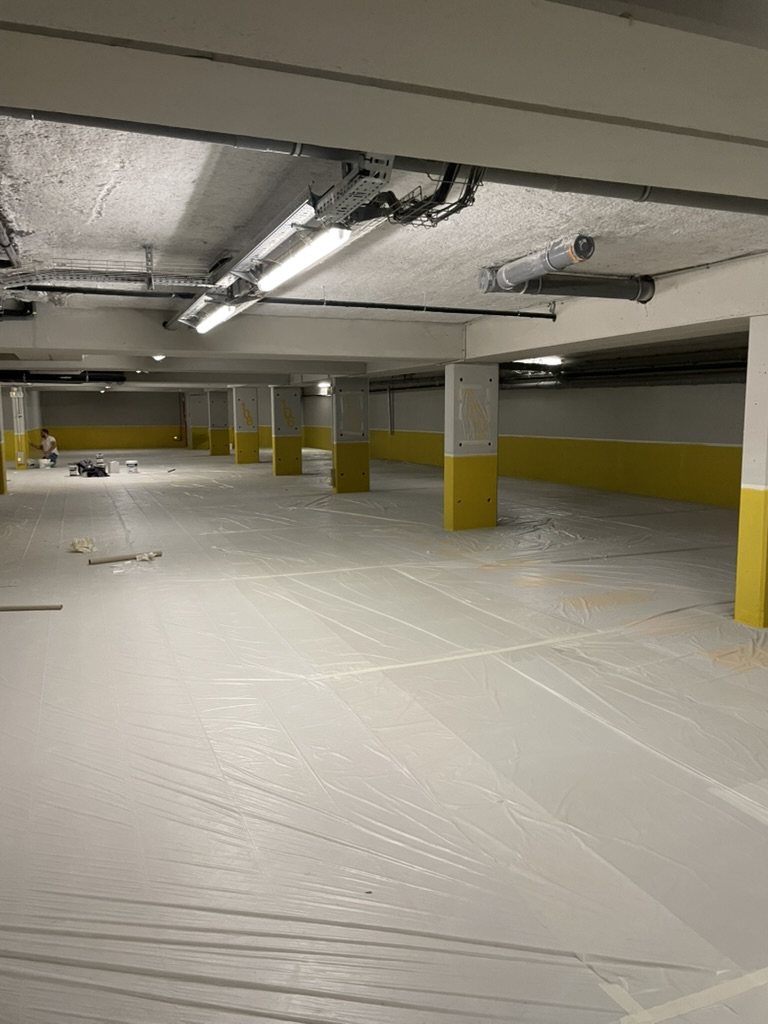 Parking souterrain — rénovation sol