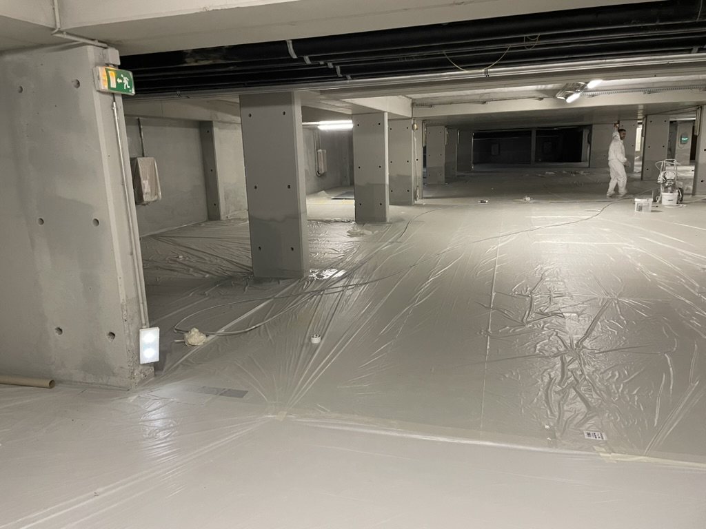 Parking souterrain — rénovation sol