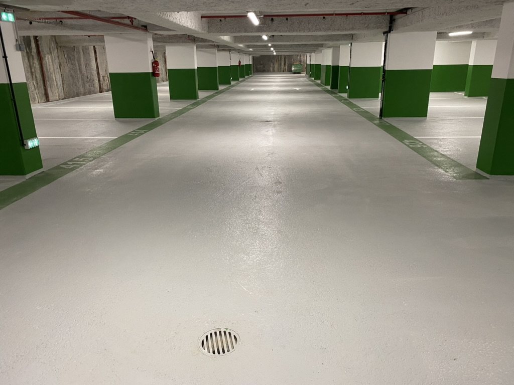 Parking souterrain — rénovation sol