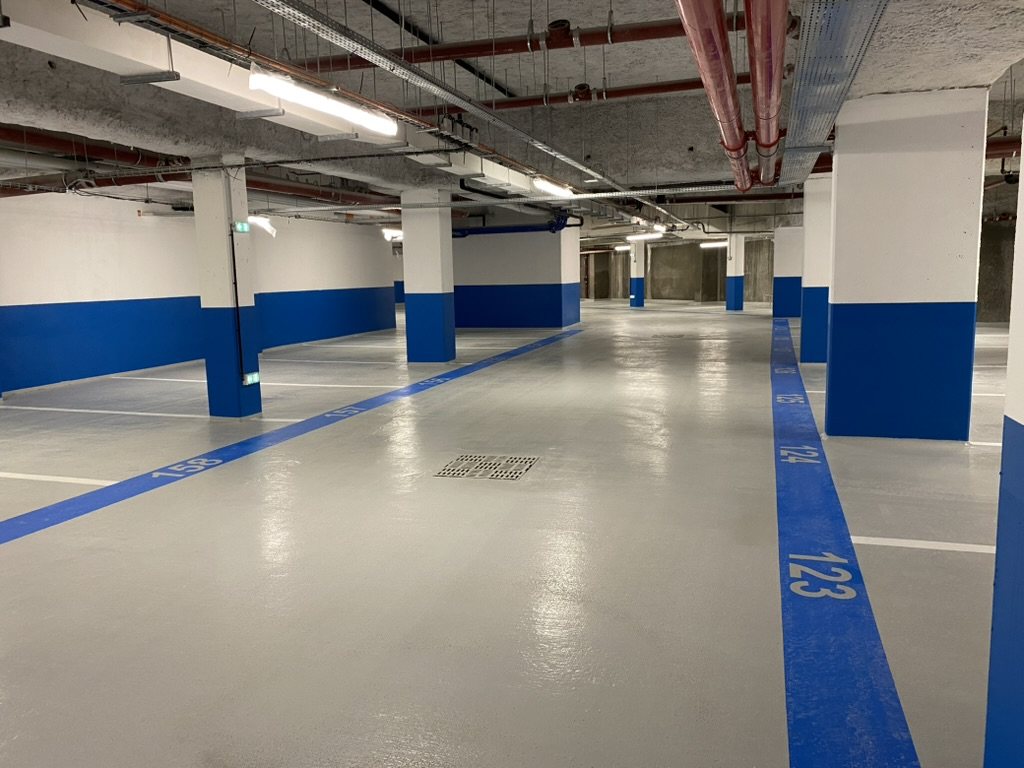 Parking souterrain — rénovation complète
