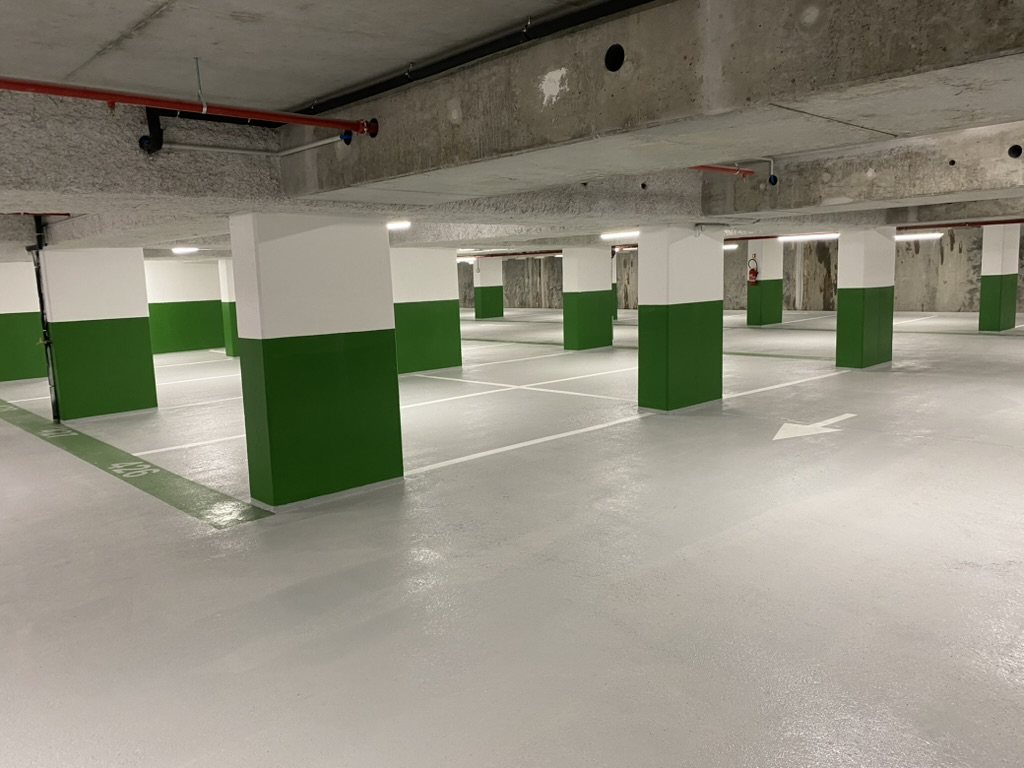 Parking souterrain — rénovation sol